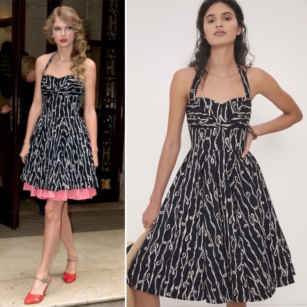 Anthropologie Girls From Savoy Cerys Cotton Halter Midi Dress Taylor Swift